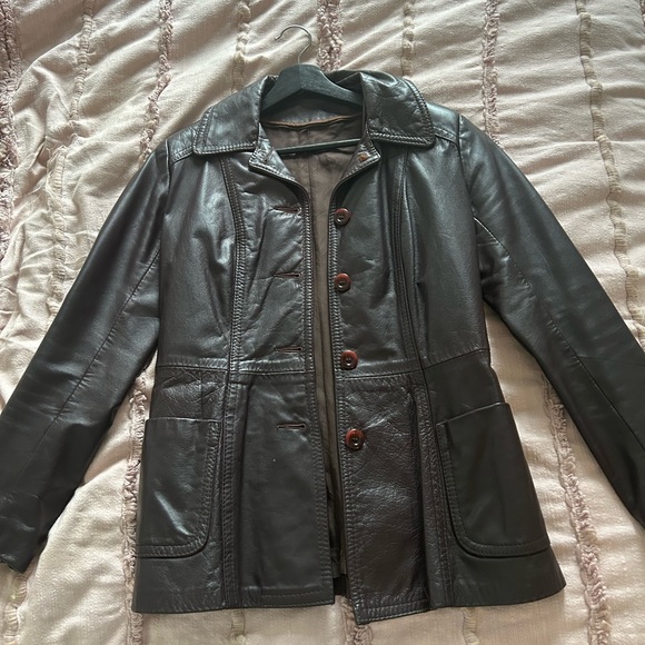 Vintage leather jacket - Picture 3 of 3